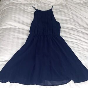 Navy blue chiffon Lush dress